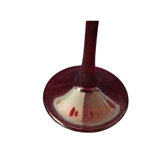 Luminarc Cherry Red Stem Champagne Mimosa Cocktail Glasses Four EUC France - Picture 7 of 10